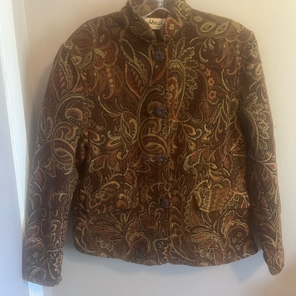 Vintage Jackets & Blazers - Flashback, Vintage Tapestry Brocade Jacket in Earth Tones- Medium